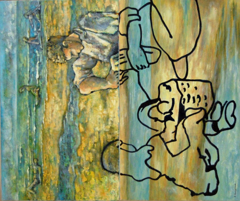 FOR SALE / title ; PICNIC 1 / size ; 140 X 100 / techn ; OIL ON CANVAS / price; 1500 EURO FOR SALE / title ; PICNIC 1 / size ; 140 X 100 / techn ; OIL ON CANVAS / price; 1500 EURO