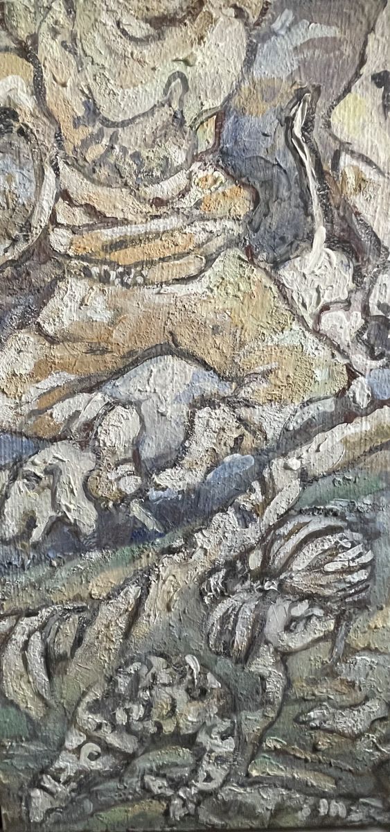 private collection , titel : morgenwandeling 2 , 50 x30 , fresco / cement , 750 euro private collection , titel : morgenwandeling 2 , 50 x30 , fresco / cement , 750 euro