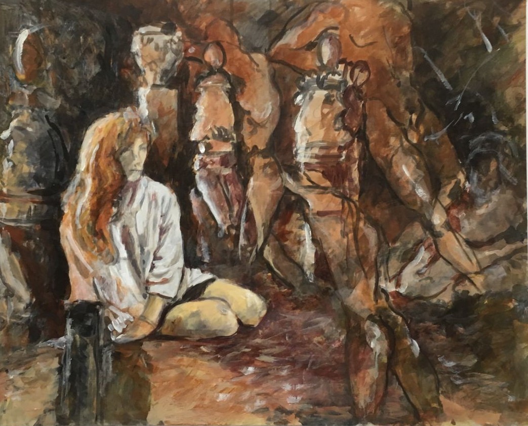 private collect title : AWAKENING 3 / size : 50 x 70 / techn ; ACRYL , OIL, PAPER / price ; 750 EURO private collect title : AWAKENING 3 / size : 50 x 70 / techn ; ACRYL , OIL, PAPER / price ; 750 EURO