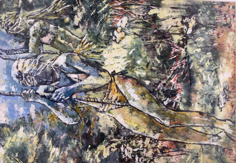 FOR SALE / title ; SWING / size ; 70 x 50 / techn : TEMPERA ON PAPER / price ; 750 EURO FOR SALE / title ; SWING / size ; 70 x 50 / techn : TEMPERA ON PAPER / price ; 750 EURO